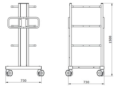 Endo-Cart - medical equipment cart