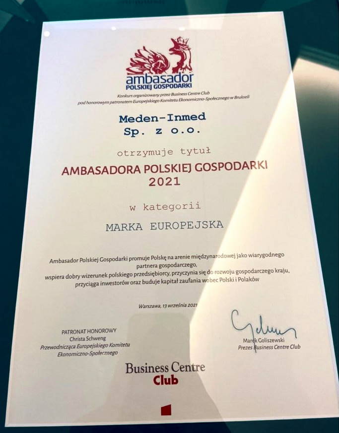 dyplom Ambasador Polskiej Gospodarki
